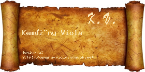 Kemény Viola névjegykártya